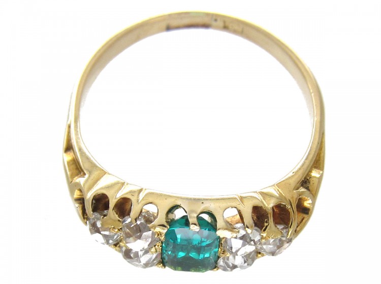 Victorian Emerald & Diamond Ring