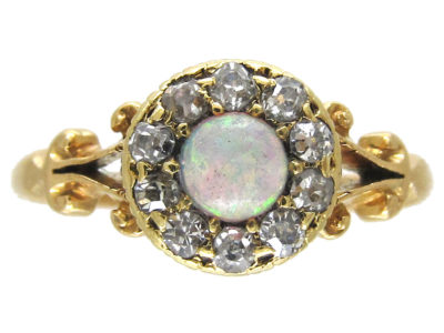 Edwardian Opal & Diamond Cluster Ring.