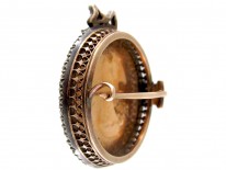 Miniature of Lady in Diamond Set Mount Brooch