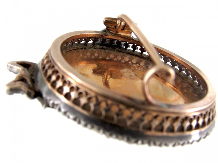 Miniature of Lady in Diamond Set Mount Brooch