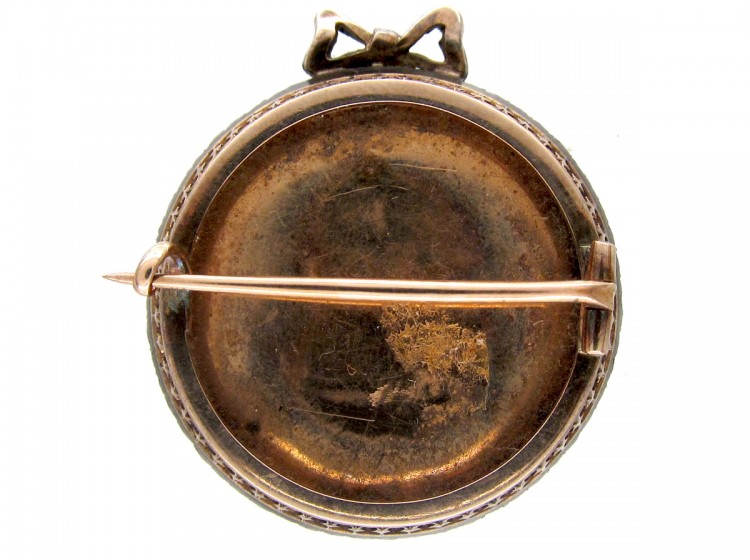 Miniature of Lady in Diamond Set Mount Brooch