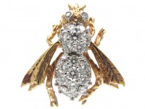 Diamond & 18ct Gold Bug Brooch