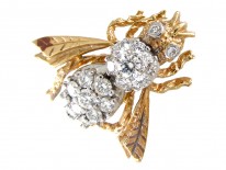 Diamond & 18ct Gold Bug Brooch