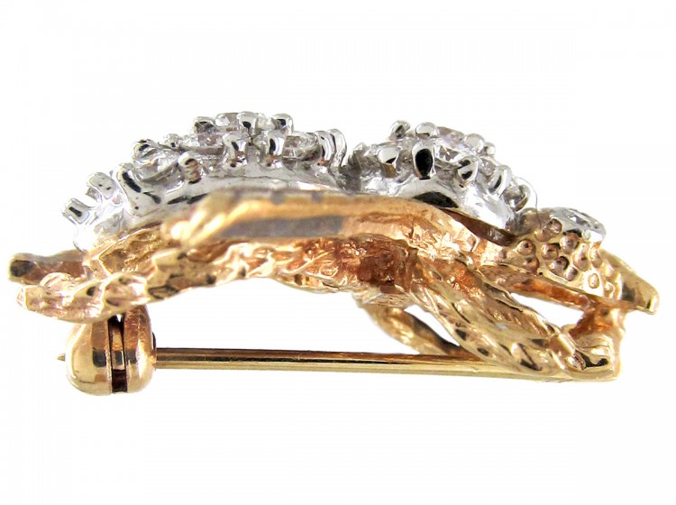 Diamond & 18ct Gold Bug Brooch