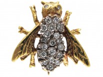 Diamond & 18ct Gold Bug Brooch