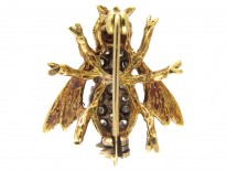 Diamond & 18ct Gold Bug Brooch