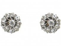 Edwardian Diamond Cluster Earrings