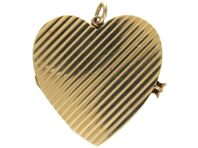 Edwardian 15ct Heart Shape Book Pendant