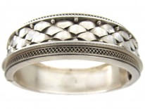 Victorian Silver Woven Design Bangle