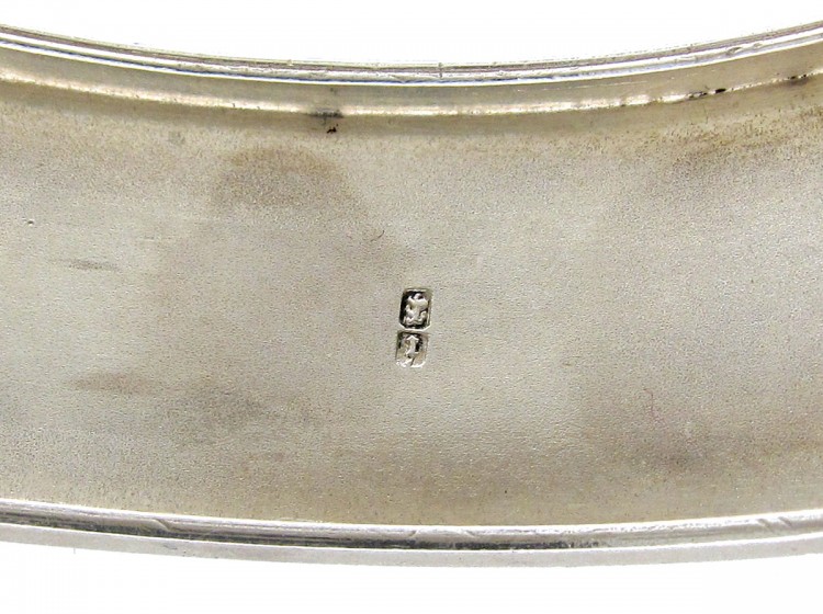 Victorian Silver Woven Design Bangle