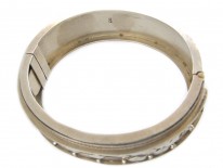 Victorian Silver Woven Design Bangle
