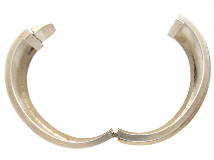 Victorian Silver Woven Design Bangle