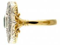 Emerald & Diamond Art Deco Ring