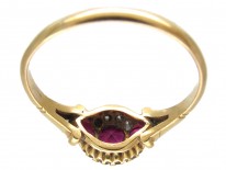 Edwardian Three Stone Ruby & Diamond Ring