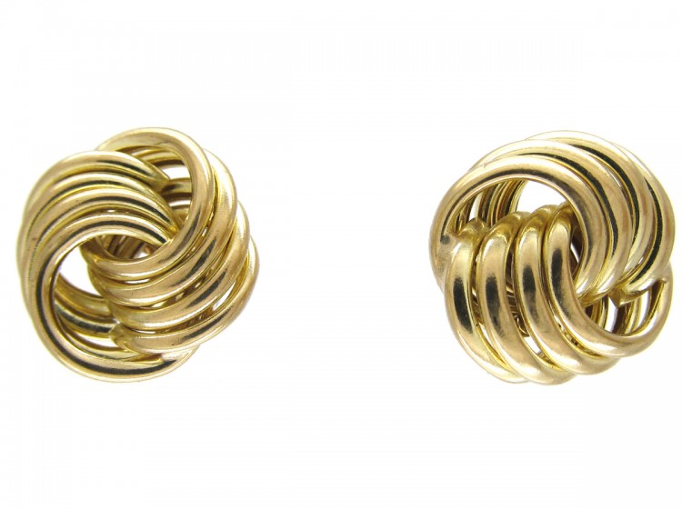9ct Gold Knot Earrings