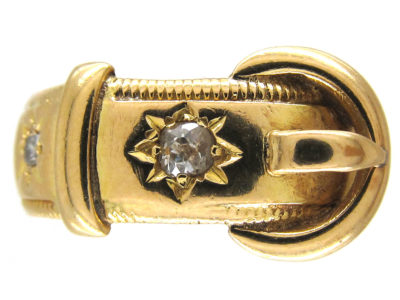 18ct Diamond Set Buckle Ring