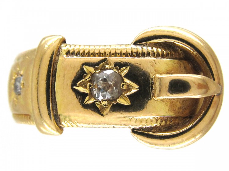 18ct Diamond Set Buckle Ring