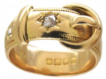 18ct Diamond Set Buckle Ring