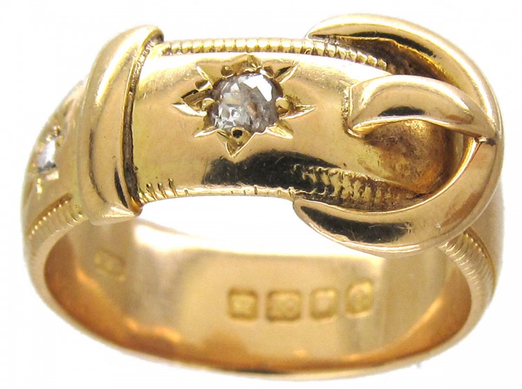 18ct Diamond Set Buckle Ring