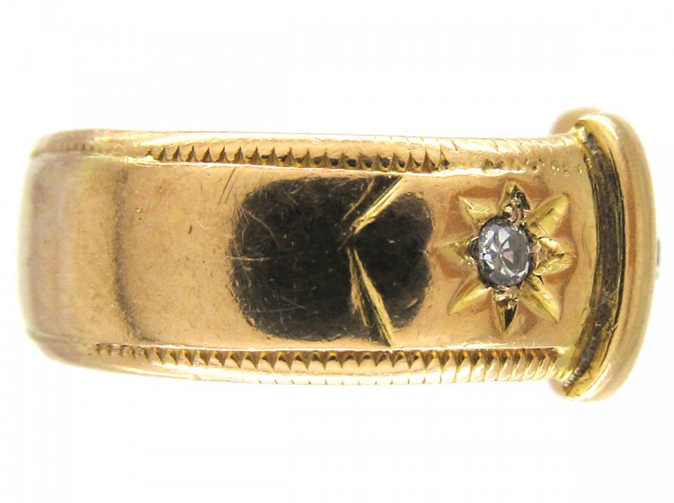 18ct Diamond Set Buckle Ring