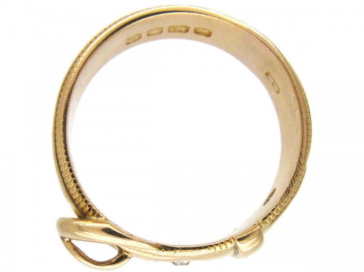 18ct Diamond Set Buckle Ring