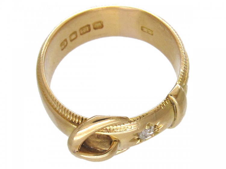 18ct Diamond Set Buckle Ring