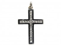 18ct White Gold & Diamond Cross