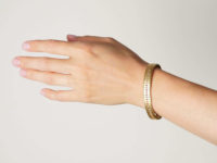 Edwardian 18ct Gold Ruby & Diamond Overlap Design Bracelet