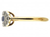 Art Deco Sapphire & Diamond Ring
