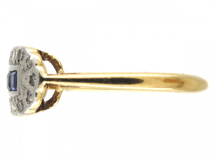 Art Deco Sapphire & Diamond Ring