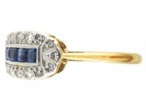 Art Deco Sapphire & Diamond Ring