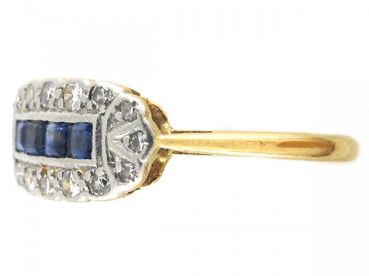 Art Deco Sapphire & Diamond Ring
