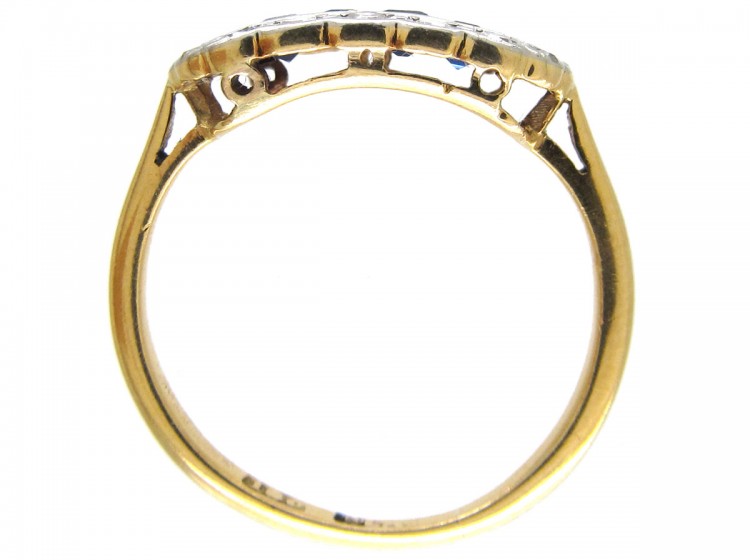 Art Deco Sapphire & Diamond Ring