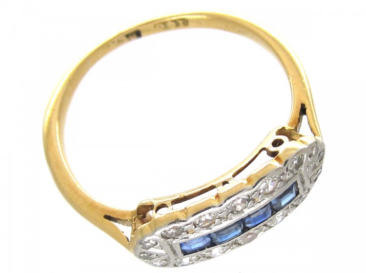 Art Deco Sapphire & Diamond Ring