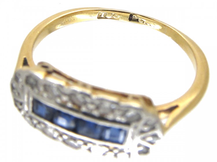 Art Deco Sapphire & Diamond Ring