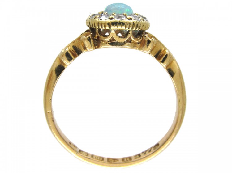 Edwardian Opal & Diamond Cluster Ring.