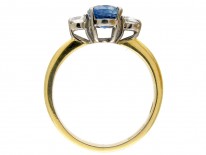 Sapphire & Diamond Three Stone Ring