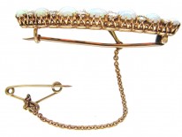 Edwardian Opal, Diamond & Green Garnet Brooch