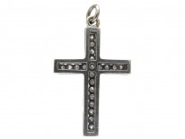18ct White Gold & Diamond Cross