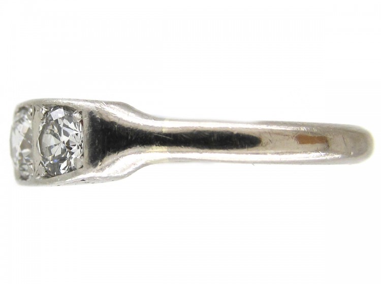 Art Deco Three Stone Diamond Ring