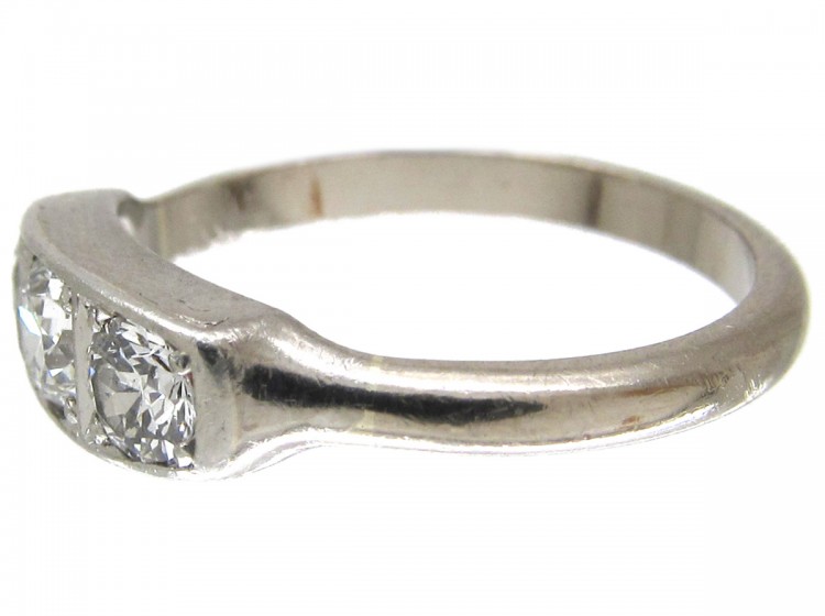 Art Deco Three Stone Diamond Ring