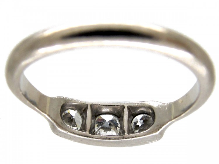 Art Deco Three Stone Diamond Ring