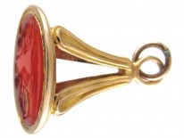 Georgian Gold & Carnelian Seal of Cherubs Sharpening Arrows