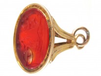 Georgian Gold & Carnelian Seal of Cherubs Sharpening Arrows