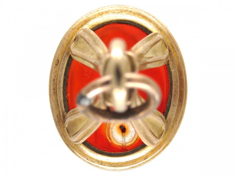 Georgian Gold & Carnelian Seal of Cherubs Sharpening Arrows