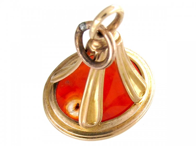 Georgian Gold & Carnelian Seal of Cherubs Sharpening Arrows