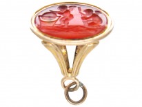 Georgian Gold & Carnelian Seal of Cherubs Sharpening Arrows