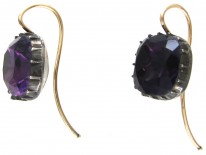 Georgian Amethyst Paste Earrings