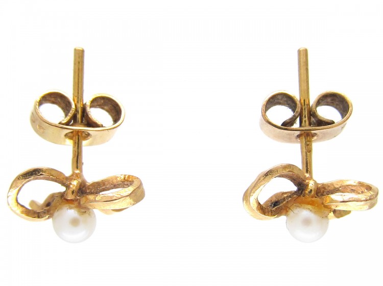 9ct Gold Bow Earrings
