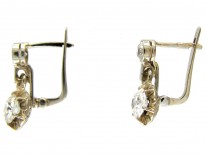 Two Stone Diamond Drop Earrings